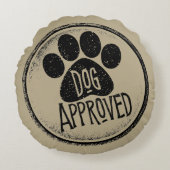 犬が丸い枕を承認 ラウンドクッション (正面)