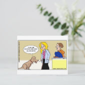 犬が主人の時 Funny Gifts & Tees ポストカード (スタンド正面)