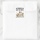 犬が人間に幸せを与えてくれる、私の頭がかわいいD スクエアシール (バッグ)