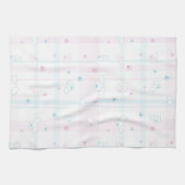 犬が付いているかわいいパターン キッチンタオル (横)