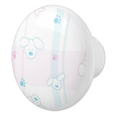 犬が付いているかわいいパターン セラミックノブ (右)