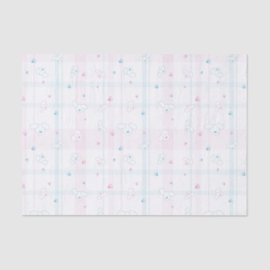 犬が付いているかわいいパターン 薄葉紙 (正面)