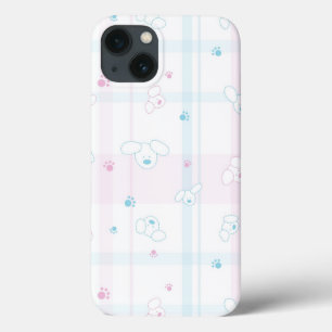犬が付いているかわいいパターン iPhone 13ケース