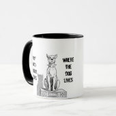 犬が住むホラー映画だけを見る マグカップ (正面左)