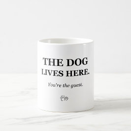 犬が住んでいる お前は客だ 面白い犬のマグカップ コーヒーマグカップ