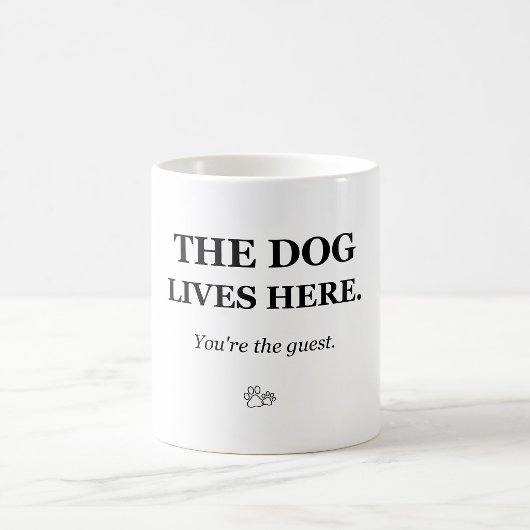 犬が住んでいる お前は客だ 面白い犬のマグカップ コーヒーマグカップ