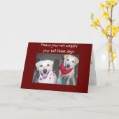 犬が元気になる カード (黄色い花)