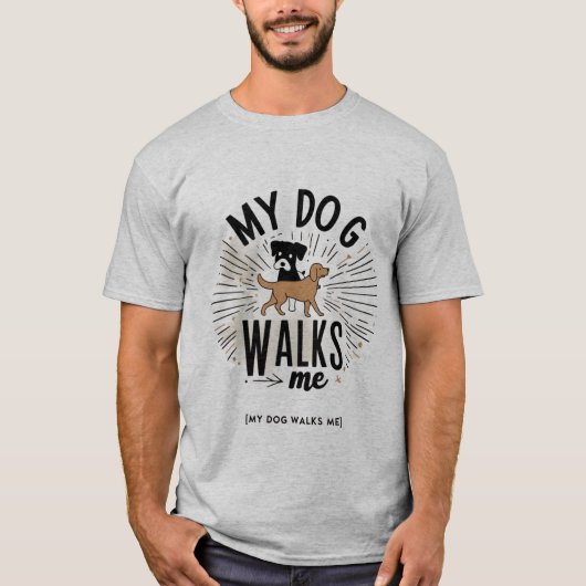 犬が先導する Tシャツ (正面)