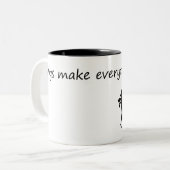 犬が全てをより良くする – おもしろい犬愛好家 ツートーンマグカップ (正面左)