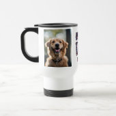 犬が写真コラージュをしている家 トラベルマグ (左)