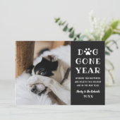 犬が去ったおもしろい年のペットの写真 シーズンカード (スタンド正面)