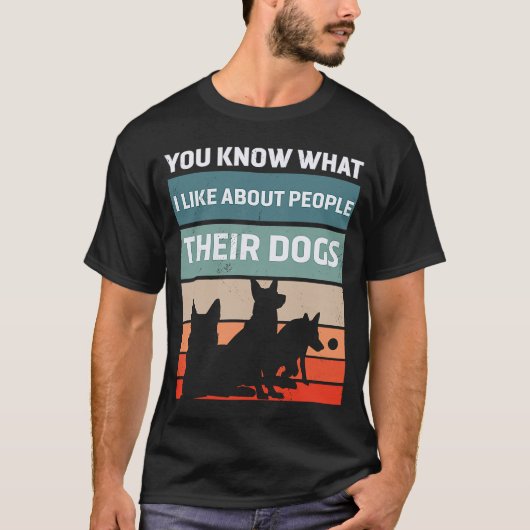 犬が可愛い人が好きなんだよね Tシャツ (正面)