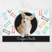 犬が可愛図解入りの、写真付きのい骨をペットで扱う フードラベル (シングルラベル)