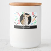 犬が可愛図解入りの、写真付きのい骨をペットで扱う フードラベル (正面)