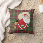 犬が噛むサンタ クッション (ブランケット)