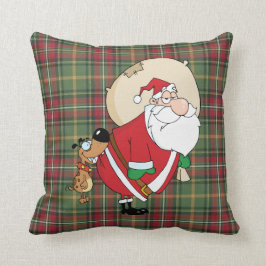 犬が噛むサンタ クッション