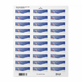 犬が噛むサンタ ラベル (フルシート)