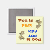 犬が固食べ物を与え定で食べ物を与えない マグネット (正面/裏面)