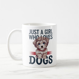 犬が大好きな女の子だけ可愛いデザイン コーヒーマグカップ