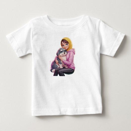 犬が大好き ベビーTシャツ (正面)