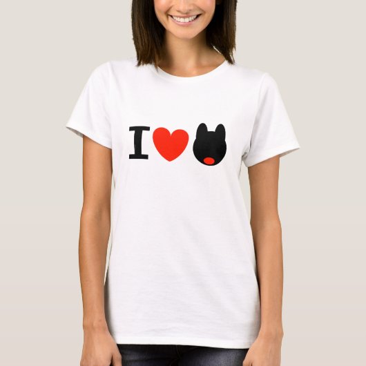 「犬が大好き」Tシャツ Tシャツ (正面)