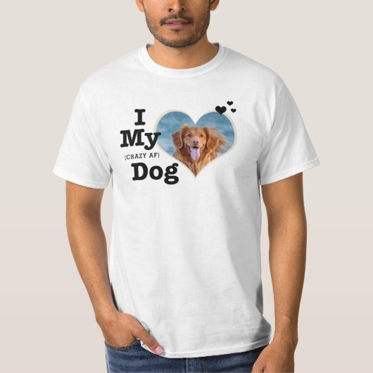 犬が好きだ |おもしろいパーソナライズされた文字 Tシャツ (正面)