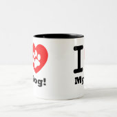 犬が好きだ ツートーンマグカップ (中央)