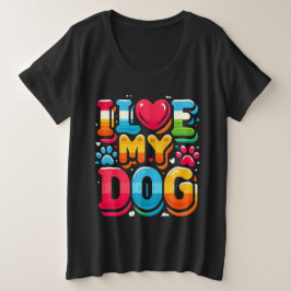犬が好きだ プラスサイズTシャツ