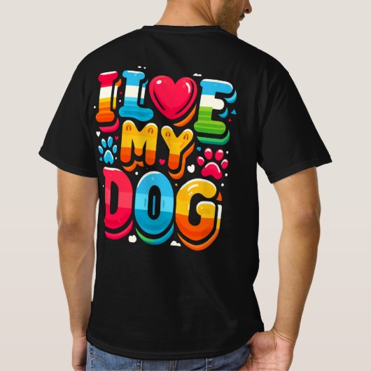 犬が好きだ Tシャツ (裏面)