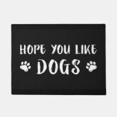 犬が好きでいらっしゃるといいね ドアマット (正面)