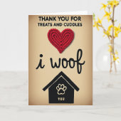 犬が好きなあなたへありがとうカード カード (黄色い花)