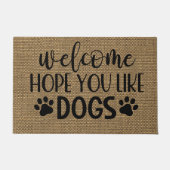 犬が好きへようこそ ドアマット (正面)