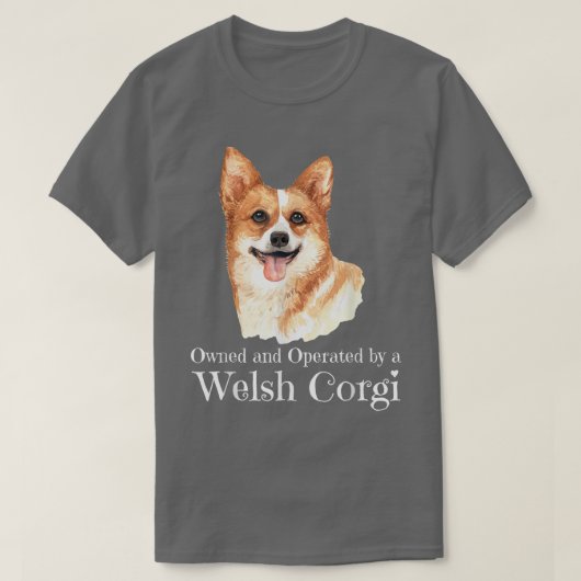 犬が所有し、操作するウェルシュコーギー Tシャツ (デザイン正面)