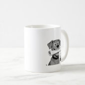 犬が授業計画 Tシャツ デザイン コーヒーマグカップ (正面右)