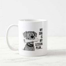 犬が授業計画 Tシャツ デザイン コーヒーマグカップ