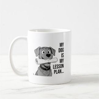 犬が授業計画 Tシャツ デザイン コーヒーマグカップ