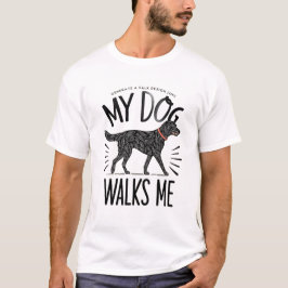 犬が散歩に来る Tシャツ