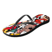 犬が明るい色のパターンを生成 ビーチサンダル (アングル)