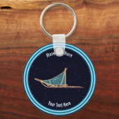 犬が星に群がる キーホルダー (正面)