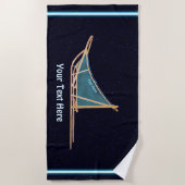 犬が星に群がる ビーチタオル (正面)