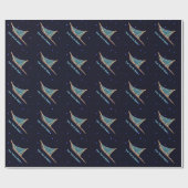 犬が星に群がる ラッピングペーパー (フラット)