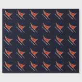 犬が星に群がる ラッピングペーパー (フラット)