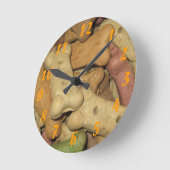 犬が時計を扱う ラウンド壁時計 (傾斜)