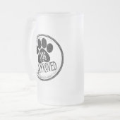 犬が曇りグラスビアマグを承認 フロストグラスビールジョッキ (正面左)