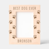 犬が最高の常に手の印刷 レーザー彫刻フレーム (正面)