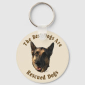 犬が最高の救われる – ドイツの羊飼い犬 キーホルダー (正面)