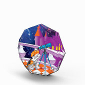 犬が望遠鏡の向こうを見る フォトブロック (右)