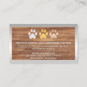 犬が木を歩く | QRコード名刺 名刺 (裏面)