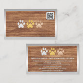 犬が木を歩く | QRコード名刺 名刺 (正面/裏面)