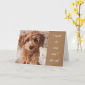 犬が本気で引っ越した遠くに! カード (黄色い花)